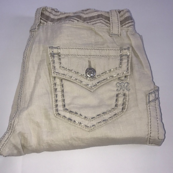 Miss Me Denim - Miss Me Cargo Pants Wide Leg Cream Dress - 0207